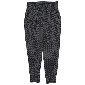 Albion Fit Destination Joggers Black White Dash Travel Lightweight Pants Medium